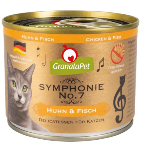 Symphonie No.7 беззерновой консервированный корм для кошек КУРИЦА и РЫБА (GranataPet)
