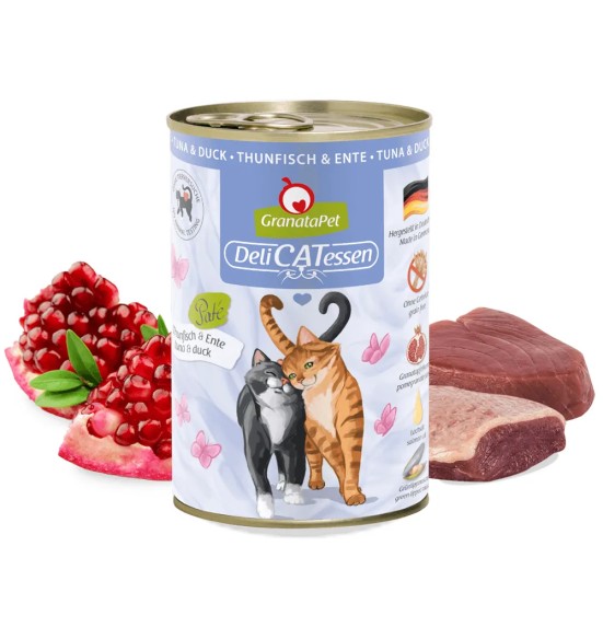 DeliCatEssen tuunikala ja pardilihaga konservtoit kassidele, teraviljavaba (Granata Pet)