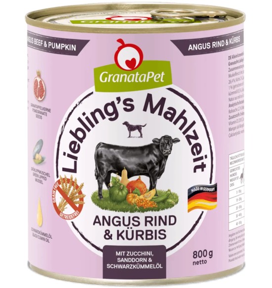 Liebling´s Mahlzeit TERAVILJAVABA konserv koertele LIHAVEISE LIHA (65%) JA KÕRVITSAGA, koos SUVIKÕRVITSA JA ASTELPAJU MARJADEGA