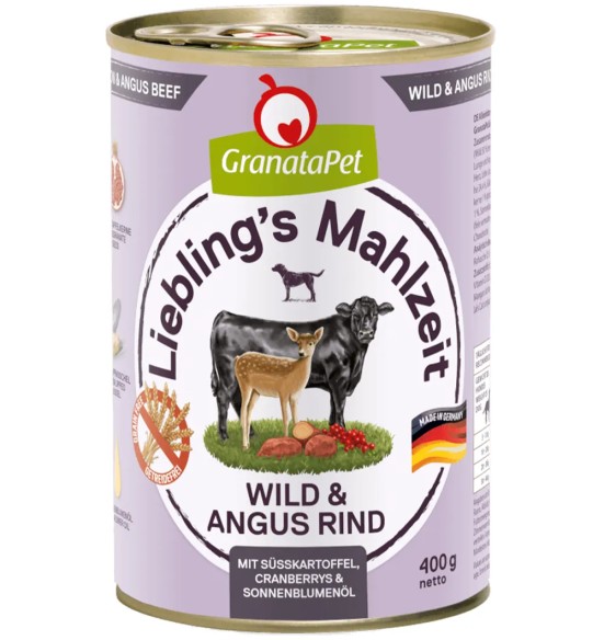 Liebling´s Mahlzeit TERAVILJAVABA konserv koertele ULUKI JA LIHAVEISE LIHAGA (65%), MAGUSKARTULI, JÕHVIKATE ning PÄEVALILLEÕLIGA