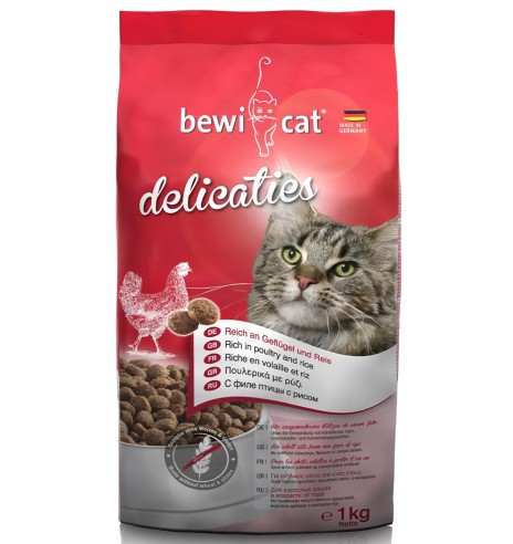 BEWI CAT kuivtoit kassile Delicaties, kodulinnuliha ja riisiga, gluteenivaba
