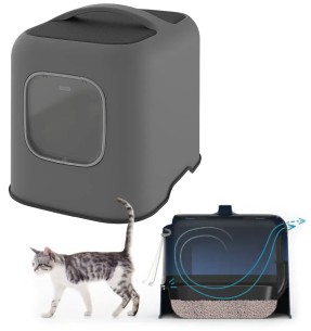 Savic Leo kassi liivakast kinnine, moka graniit - Happy Planet soe hall–Kinnised liivakastid–Savic–Valgekihv 2