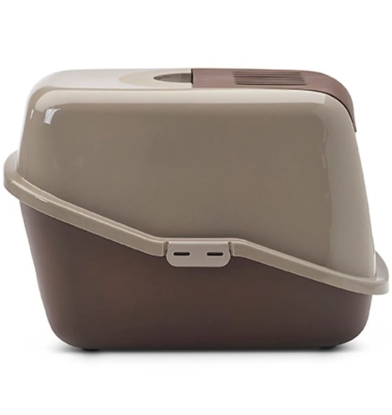 Savic Nestor kassi liivakast kinnine, soe hall-šokolaadipruun