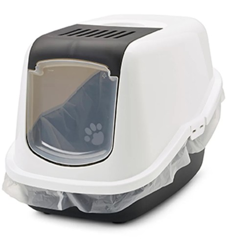 Savic Nestor kassi liivakast kinnine, valge-must