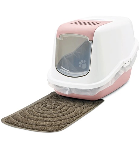 Savic Nestor kassi liivakast kinnine, valge-roosa