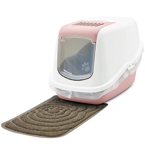 Savic Nestor kassi liivakast kinnine, valge-roosa