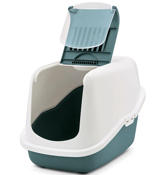 Savic Nestor kassi liivakast kinnine, valge-Nordic roheline