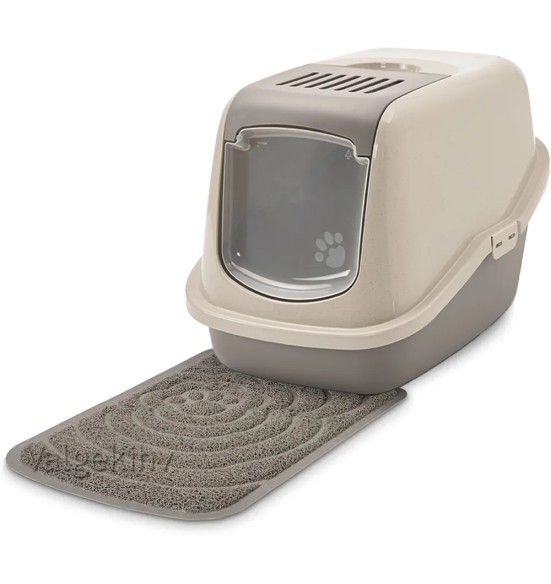 Savic Nestor закрытый кошачий туалет, мокка гранит - тёплый серый