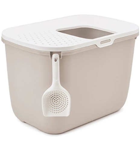 Savic HOP-IN liivakast kassile, valge-moka