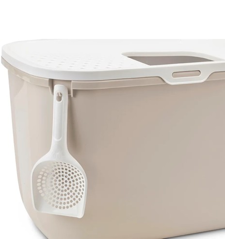 Savic HOP-IN liivakast kassile, valge-moka