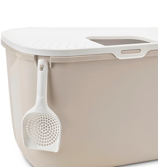 Savic HOP-IN liivakast kassile, valge-moka