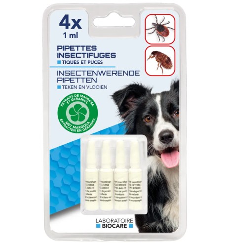 Puugitõrje täpilahus koerale - looduslik putukatõrje (Laboratoire Biocare)