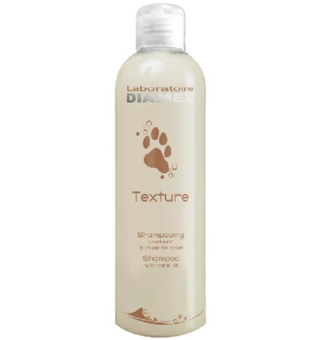 Koera šampoon Texture, sügavtoitev, siledust ja siidisust andev, naaritsaõliga (Diamex)