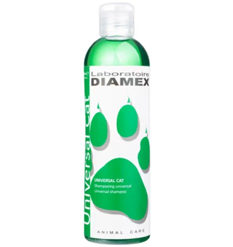Kassi shampoon Universal Cat, läiget ja volüümi andev, magusmandli õliga (Diamex)