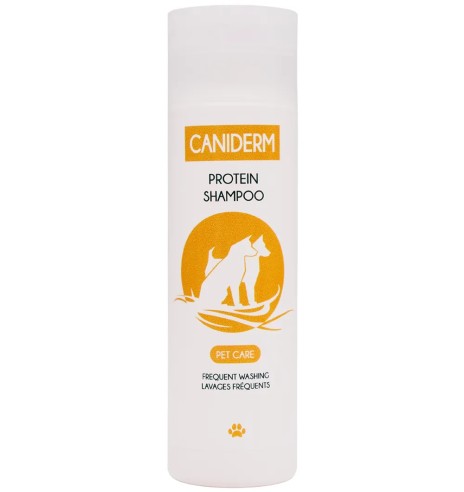 Proteiini-shampoon koerale ja kassile, õrn koostis, sagedaseks pesemiseks (Caniderm)