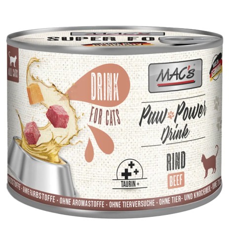 MAC's Paw Power Drink-напиток для кошек с говядиной и большим количеством мясного сока