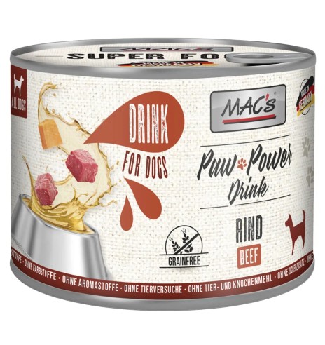 Напиток MAC's Paw Power Drink для собак с говядиной и большим количеством мясного сока