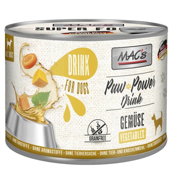 Напиток MAC's Paw Power Drink для собак с овощами и овощным бульоном
