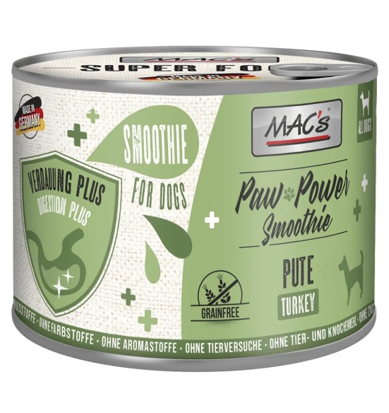 MAC's Paw Power Smoothie - смузи для собак из индейки, поддерживает пищеварение