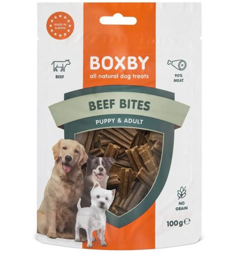 Boxby Beef Bites maius koerale veiselihaga, naturaalne