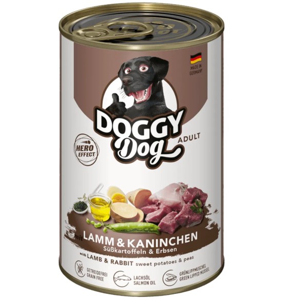 DOGGY Dog koera konserv, lamba- ja jäneseliha koos bataadi ja hernestega