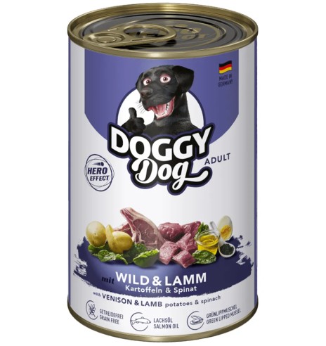 Корм влажный для собак DOGGY Dog из оленины и баранины с картофелем и шпинатом