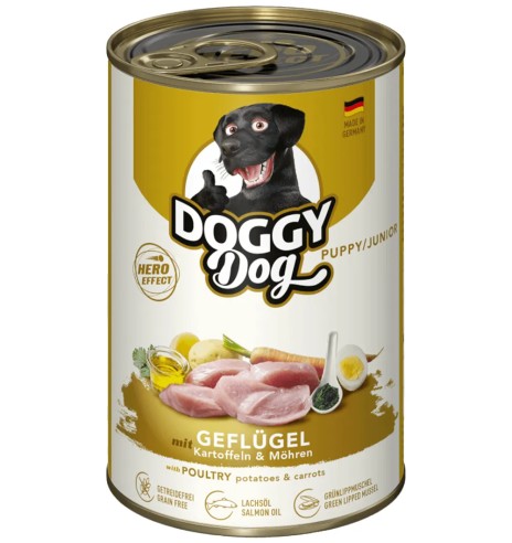 Влажный корм для щенков DOGGY Dog с мясом домашней птицы и с картофелем и морковью