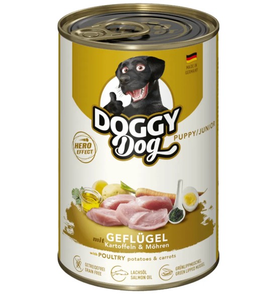 DOGGY Dog konserv kutsikale, kodulinnuliha koos kartuli ja porgandiga