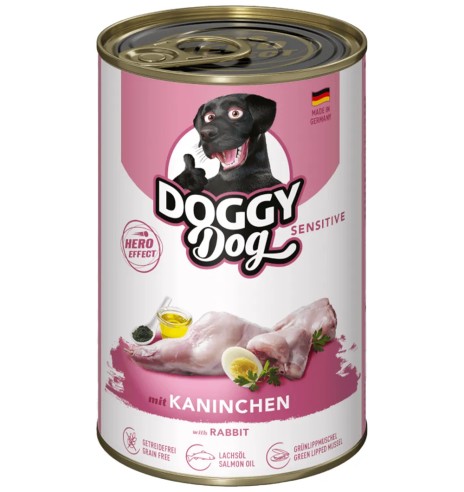 DOGGY Dog консервы для собак с чувствительным пищеварением, с мясом кролика