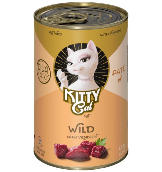 Консервы кошачьи KITTY Cat с мясом дичи, беззерновые