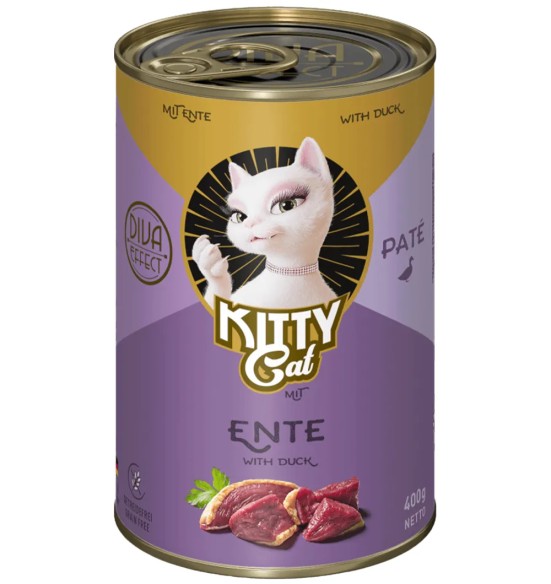 KITTY Cat консервированный корм с мясом утки, беззерновой