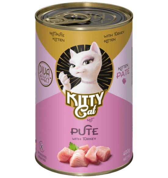 Корм влажный для котят KITTY Cat с мясом индейки, беззерновой