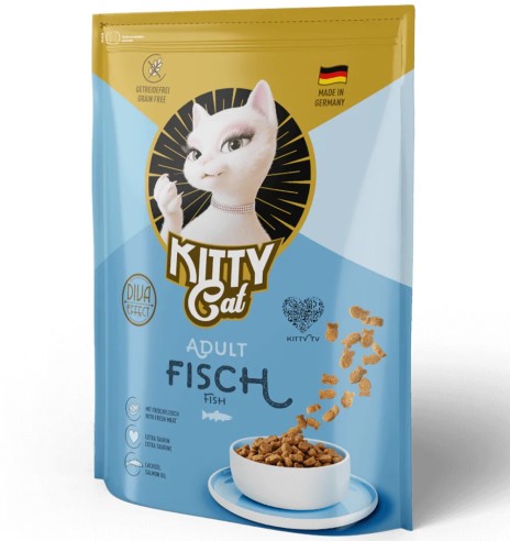 Корм сухой KITTY Cat для кошек с рыбой, беззерновой