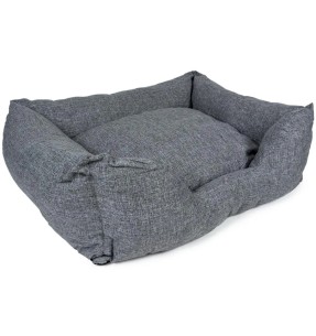 Лежанка для собак с съёмной мягкой подушкой, тёмно-серая, Duratex (Duvoplus) – Pesad – Duvoplus – Valgekihv