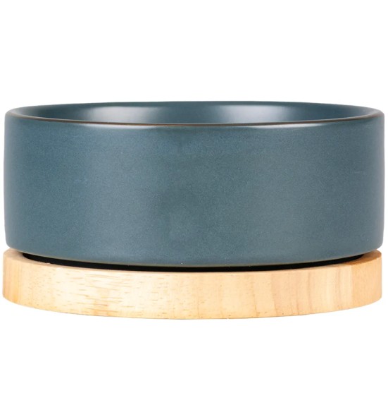 Kauss keraamiline, puidust alusel, sinine, Stone Timber (Duvoplus)