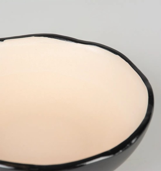 Kauss keraamiline, valge-must, Stone Organic (Duvoplus)