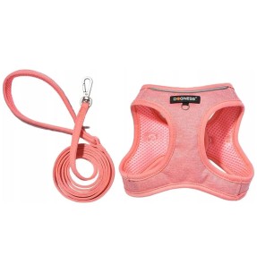 Текстильный поводок и шлейка для кошек с дизайнерским принтом White Spots on Red (Red Dingo) – Шлейки и прогулочные поводки для кошек – Red Dingo – Valgekihv 2