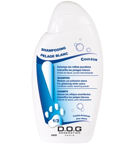 Šampoon rukkililleekstrakti ja pleegitajaga - valget karva koertele (Dog Generation)