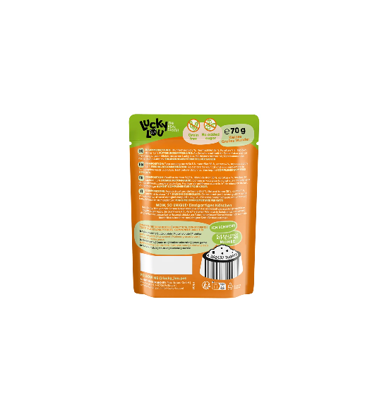 Lucky Lou Extra Food tuunikala filee porgandiga puljongis, teraviljavaba kassieine kotikeses