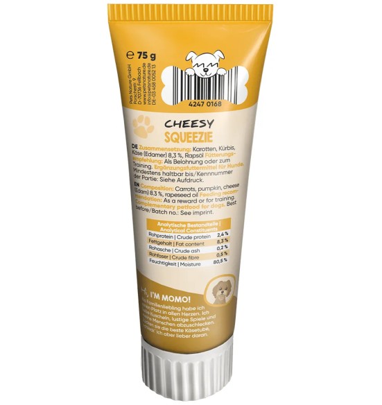 Yummeez Classic pasta-maius koerale, Edam juustuga (Cheesy Squeezie)