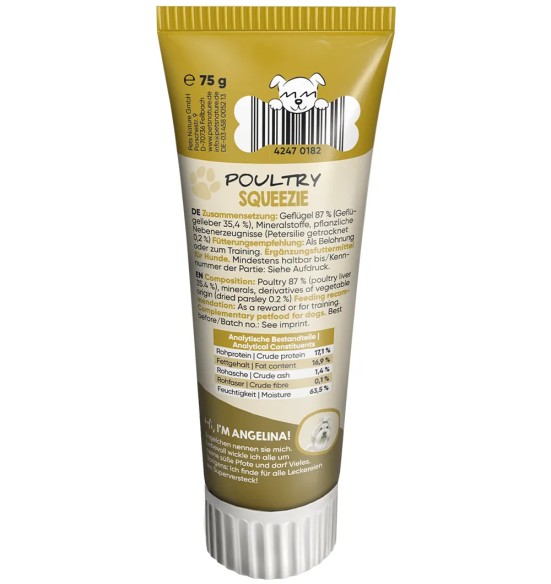 Yummeez Classic pasta-maius koerale, kodulinnuliha ja peterselliga (Poultry Squeezie)