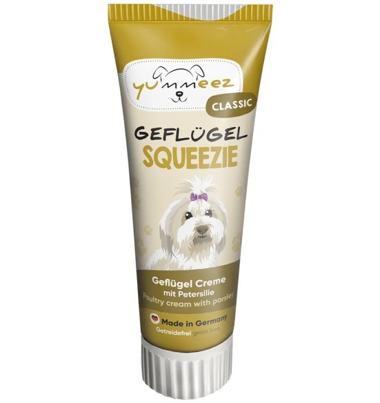 Yummeez Classic пастообразное лакомство для собаки с мясом птицы и петрушкой (Poultry Squeezie)