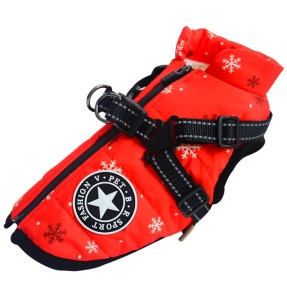 Одежда зимняя для собак, приталенного кроя, с высоким воротником, красная (VPETBR-DJ57) – Soojad joped – V.PET.B.R – Valgekihv