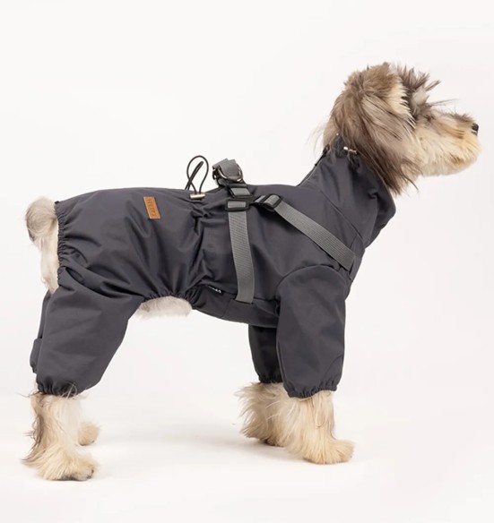Koera vihmajope traksidega, pikad sääred, hall (VPETBR-R60)