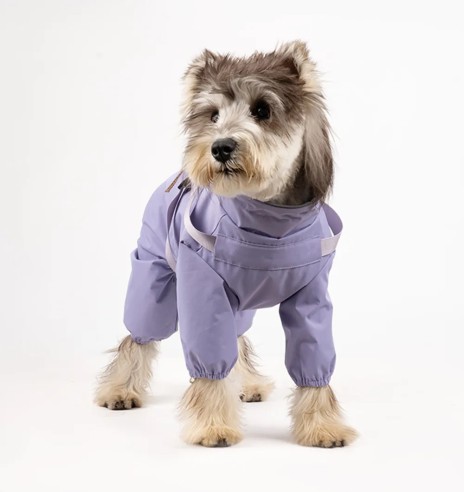 Дождевик для собак с вшитой шлейкой, с длинными...