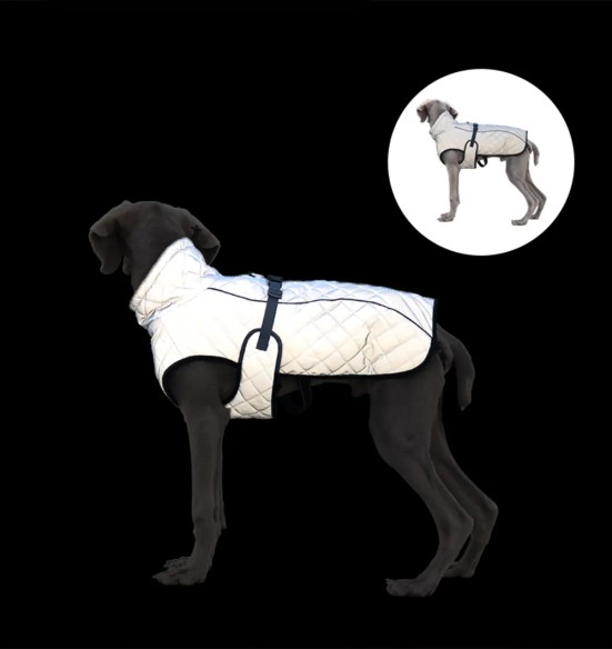 Куртка для собак из светоотражающего материала, серая Reflective (VPETBR-D63)