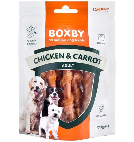 Лакомство Boxby Chicken & Carrot для собак, натуральное с курицей и морковью