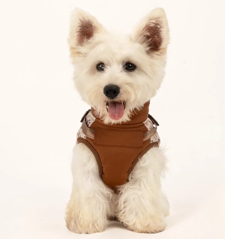 Koera talvejope traksidega, pruun käpajälgedega...