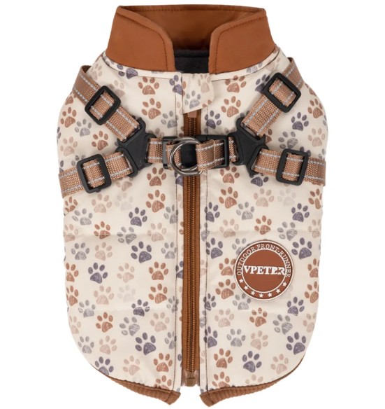 Koera talvejope traksidega, pruun käpajälgedega (VPETBR)