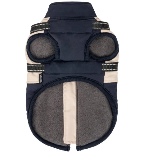 Koera talvejope traksidega, sinine-beež (VPETBR)